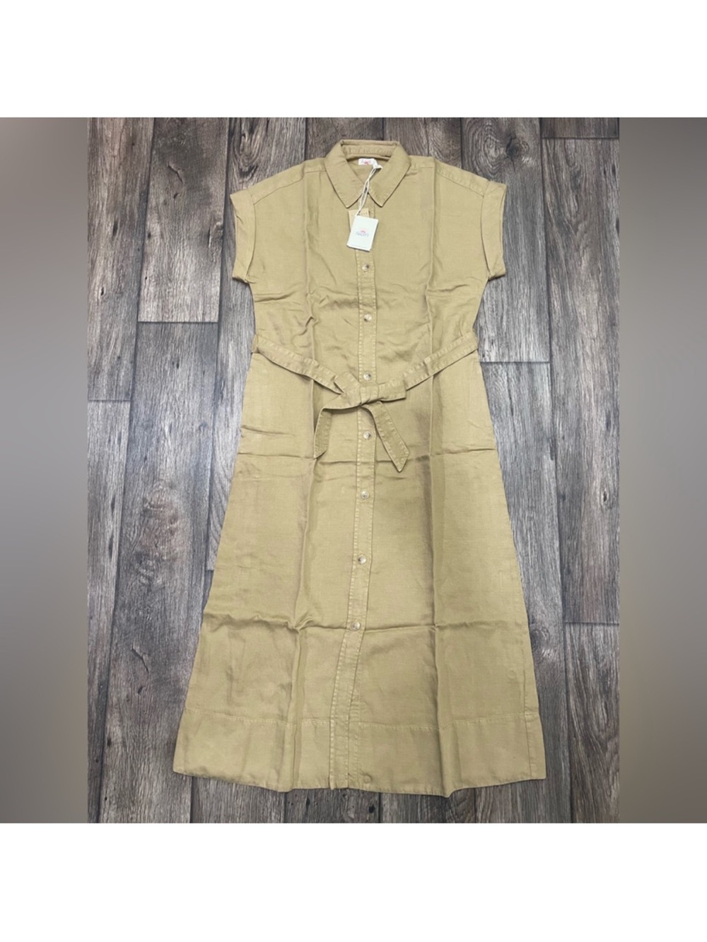 Faherty Arlie Short Sleeve Shirtdress ANTIQUE BRONZE SZ S NWT - Picture 3 of 10